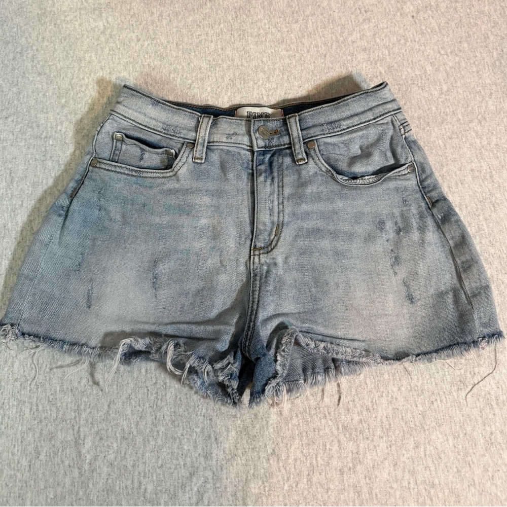 Victoria's Secret PINK High-Rise Cut-Off‎ Denim Shorts ✨🩵
